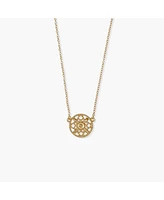 sanctuaire Round Filigree Pendant Necklace Gold