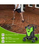 2400 Psi High Pressure Cleaner Machine Electric Washer with 4 Wheels