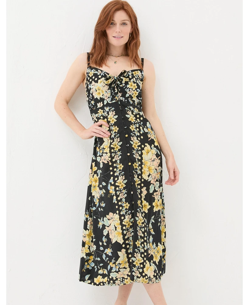 FatFace Women's Phoebe Citrus Floral Midi Dress