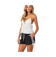 Edikted Women's Emilie Eyelet Tank Top