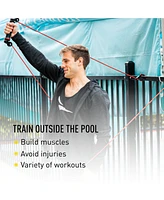 Finis Slide Dryland Trainer - Resistance Training Exercise Bands to Improve Strength and Form - Dual-Handled Resistance Stretch Bands for All Ages