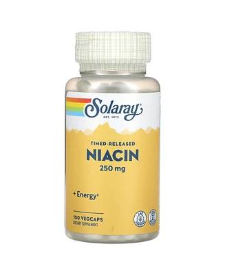 Solaray Timed-Released Niacin 250 mg - 100 VegCaps