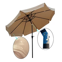 Simplie Fun 10 Ft Patio Umbrella Market Round Umbrella Outdoor Garden Umbrellas