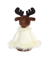 Aurora Large Winter Cozies Mitzi The Chocolate Moose Holiday Festive Plush Toy White 15"