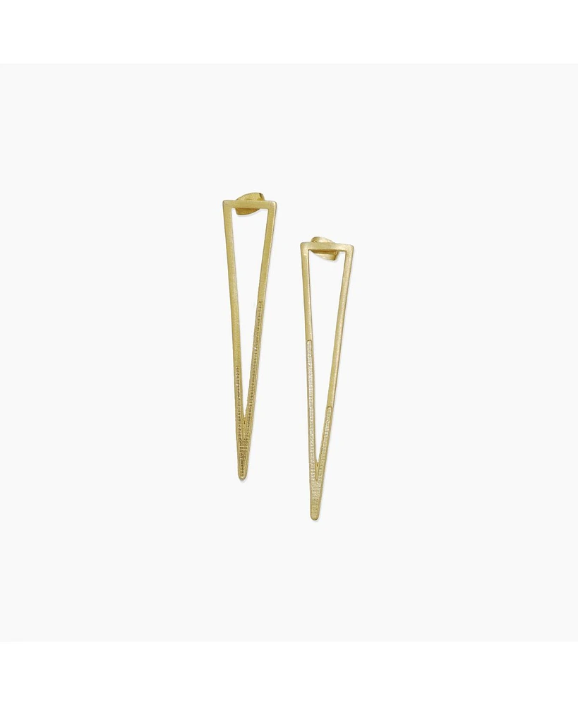 sanctuaire Sanctuary Project by Statement Elongated Triangle Earrings Gold