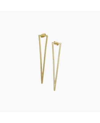 sanctuaire Sanctuary Project by Statement Elongated Triangle Earrings Gold