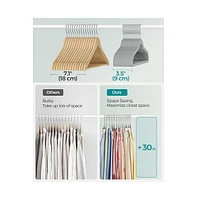 Slickblue Hangers for Closet with Hooks, Premium Velvet Hangers, Non-Slip 30 Pieces