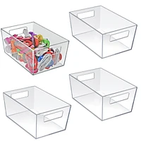 Azar Displays Medium Organizer Storage Tote Bin with Handle 10"W x 6.75"D x 4.5"