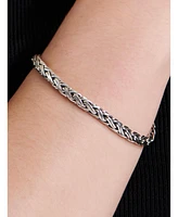 Devata Paddy Oval 6mm Chain Bracelet in Sterling Silver