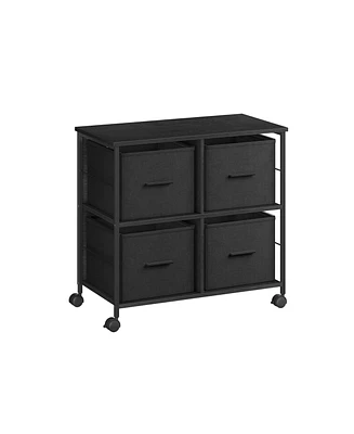 Slickblue File Cabinet with 4 Drawers, Printer Stand, Cube Storage Shelf, Box-4