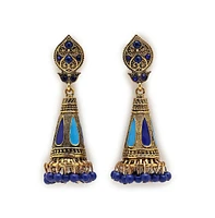 Sohi Women's Gold Ethnic Drop Earrings