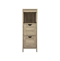 Merrick Lane Delilah 2 Drawer Bathroom Storage Cabinet Organizer With Open Display Shelf