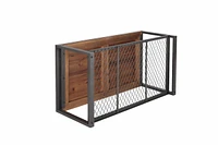 Console Coffee Table With A Natural Reclaimed Wood Finish, For Living Room
