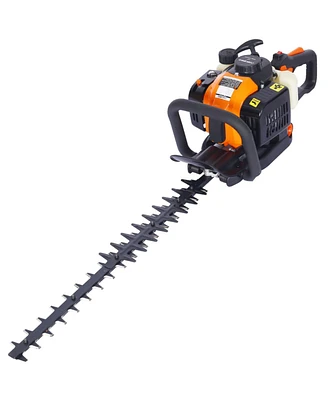 Streamdale Furniture 26Cc 2 Cycle Gas Powered Hedge Trimmer, Double Sided Blade 24",Recoil Gasoline Trim Blade