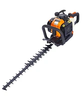 Simplie Fun 26Cc 2 Cycle Gas Powered Hedge Trimmer, Double Sided Blade 24",Recoil Gasoline Trim Blade