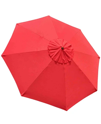 Yescom 10Ft 8 Rib Umbrella Replacement Canopy Cover Top Patio Sun Shade Market Yard Red