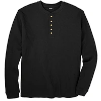 KingSize Big & Tall Waffle-Knit Thermal Henley Tee