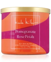 Nicole Miller Pomegranate & Rose Petals Candle, 14.5 oz.