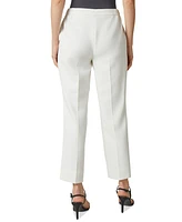 Kasper Petite Zip-Front Stretch-Waist Straight-Leg Pants