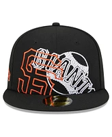 New Era Men's Black San Francisco Giants Game Day Overlap 59FIFTY Fitted Hat