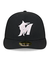 New Era Men's Black Miami Marlins 2024 Mother's Day Low Profile 59FIFTY Fitted Hat