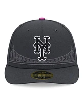 New Era Men's Graphite York Mets 2024 City Connect Low Profile 59FIFTY Fitted Hat