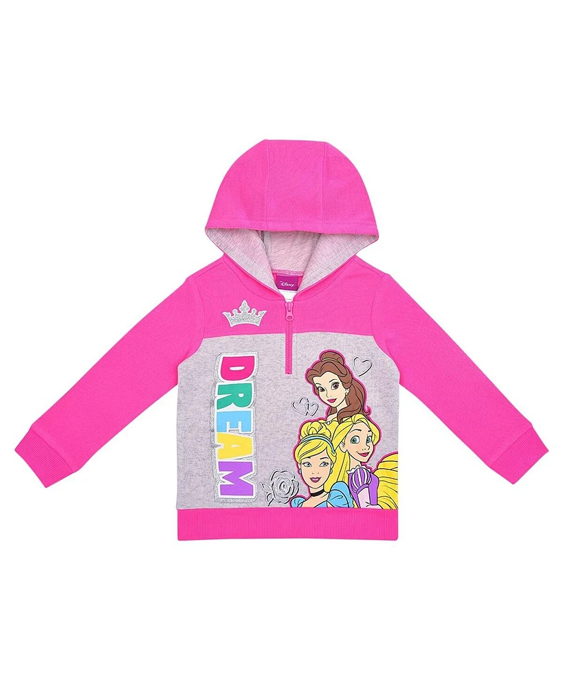 Children's Apparel Network Toddler Pink Disney Princess Graphic Half-Zip Hoodie