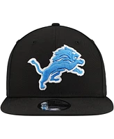 New Era Men's Black Detroit Lions Basic 9FIFTY Snapback Hat