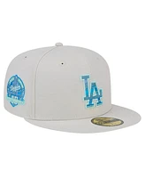 New Era Men's Khaki Los Angeles Dodgers Stone Mist 59FIFTY Fitted Hat