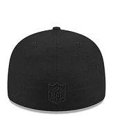 New Era Men's Black New York Jets Black on Black Low Profile 59FIFTY Fitted Hat