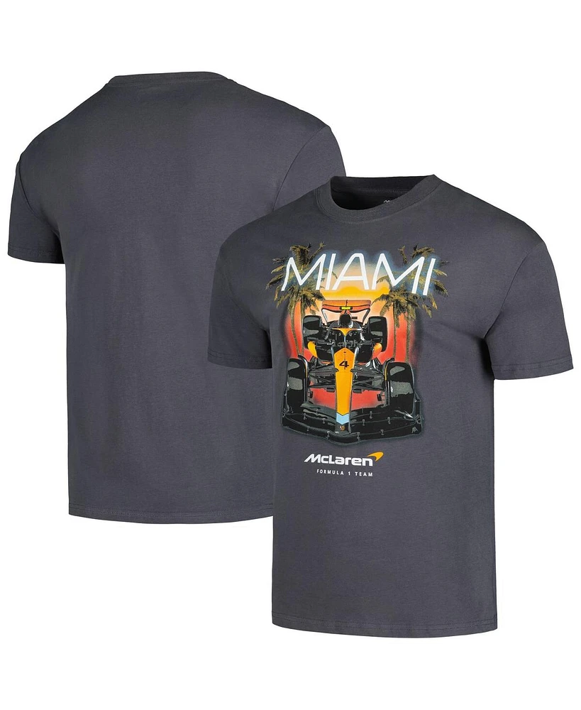 Outerstuff Men's Graphite McLaren F1 Team 2024 Miami Grand Prix All Speed T-Shirt