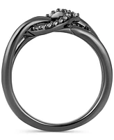 Diamond Maleficent Knotted Vine Ring (1/10 ct. t.w.) in Black Rhodium-Plated Sterling Silver - Black Rhodium