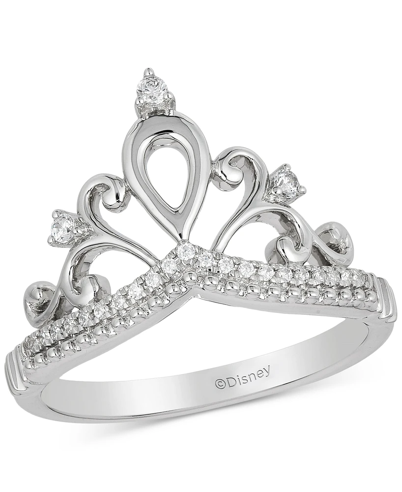 Diamond Princess Tiara Ring (1/10 ct. t.w.) in Sterling Silver