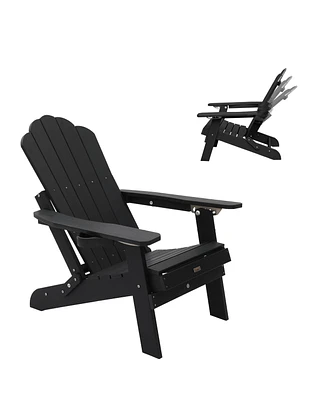 Mondawe Adjustable Adirondack Chair with Cup Holder, All Weather for Deck