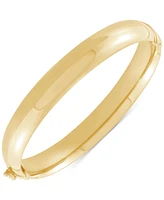 Polished Tube Hinge Bangle Bracelet in 18K Gold-Plated Sterling Silver