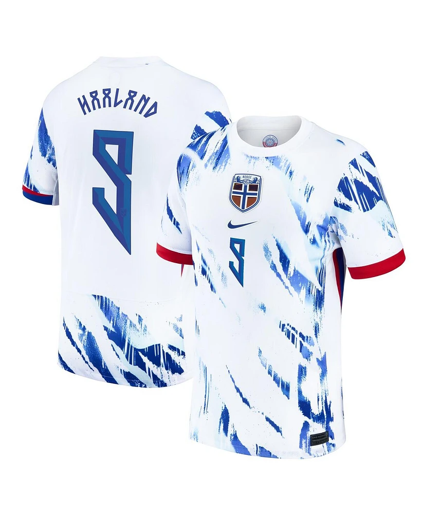 Nike Men's Erling Haaland White Norway National Team 2024 Away Replica Jersey