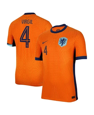 Nike Men's Virgil van Dijk Orange Netherlands National Team 2024 Home Authentic Jersey