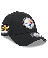 New Era Men's Black Pittsburgh Steelers 2024 Nfl Draft 9FORTY Adjustable Hat