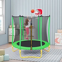 Streamdale Furniture 5.5 Ft Heavy Duty Trampoline with Basketball Hoop