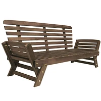 Wooden Daybed Sofa Chaise Lounge for Small Outdoor Spaces