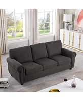 Streamdale Furniture Black Grey 3 Seater for Home or Office Use