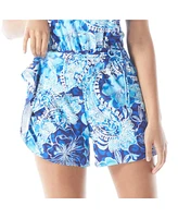 Beach House Style Women's Floral Print Madison Sleeveless Skort Romper