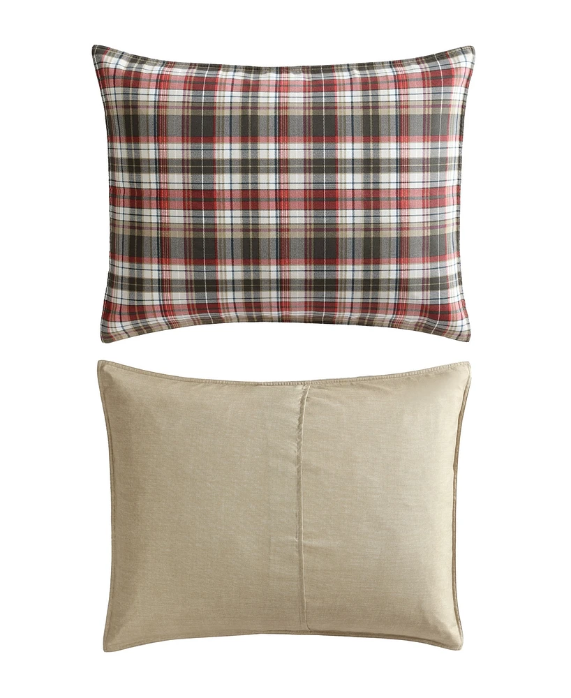 Eddie Bauer Astoria Plaid Microsuede Piece Duvet Cover Set