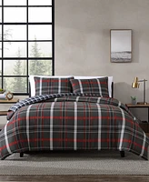 Eddie Bauer Willow Plaid Microsuede Piece Duvet Cover Set