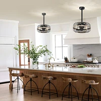 Rustic Farmhouse Ceiling Fan with Remote Control