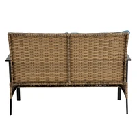 Streamdale Furniture Outdoor Rattan Wicker Sectional Sofa Set with Cushion