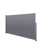 138" X 71"Retractable Side Awning, Waterproof & Uv-Resistant, Privacy Screen