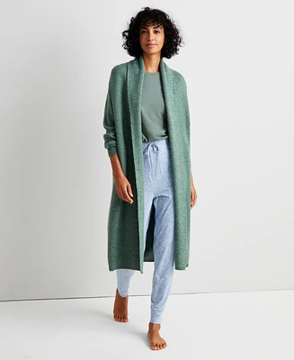 State of Day Women's Knit Long-Sleeve Duster Robe, Created for Macy's