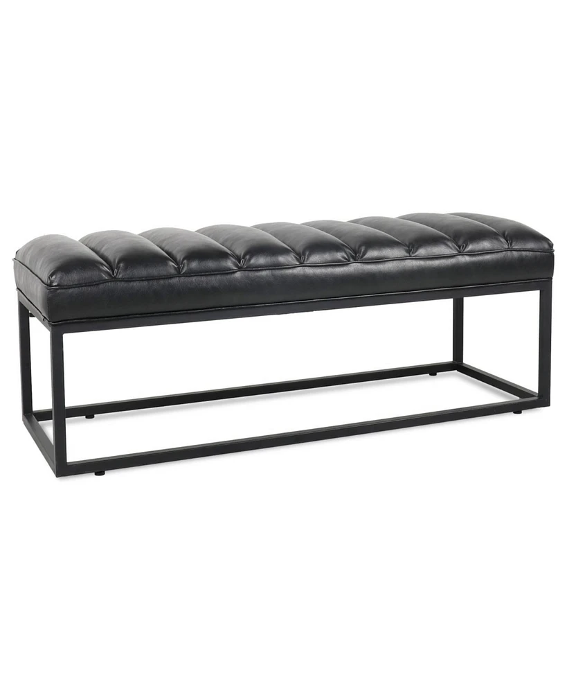 Streamdale Furniture Metal Base Upholstered Bench For Bedroom For Entryway