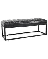 Simplie Fun Metal Base Upholstered Bench For Bedroom For Entryway